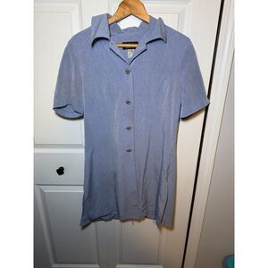 Chad's Place Blue Textured 2 Piece Skirt Suit Set Size 8 Made In USA